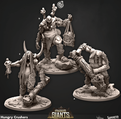 3D Printed Cast n Play Hungry Crushers Kragger's Giants Set 28mm 32mm D&D