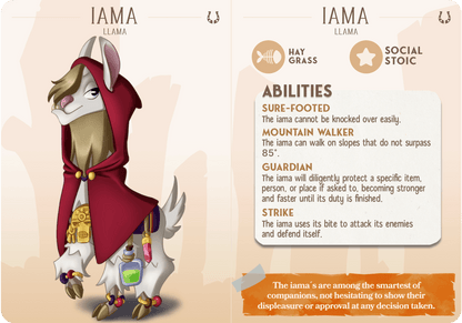3D Printed Cast n Play Iama - The Llama Companions 28mm 32mm D&D