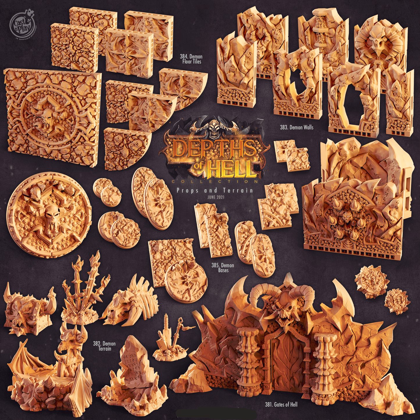 3D Printed Cast n Play Jizor Depths of Hell 28 32mm D&D