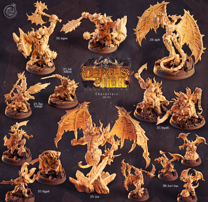 3D Printed Cast n Play Jizor's Imps Depths of Hell 28mm 32mm D&D