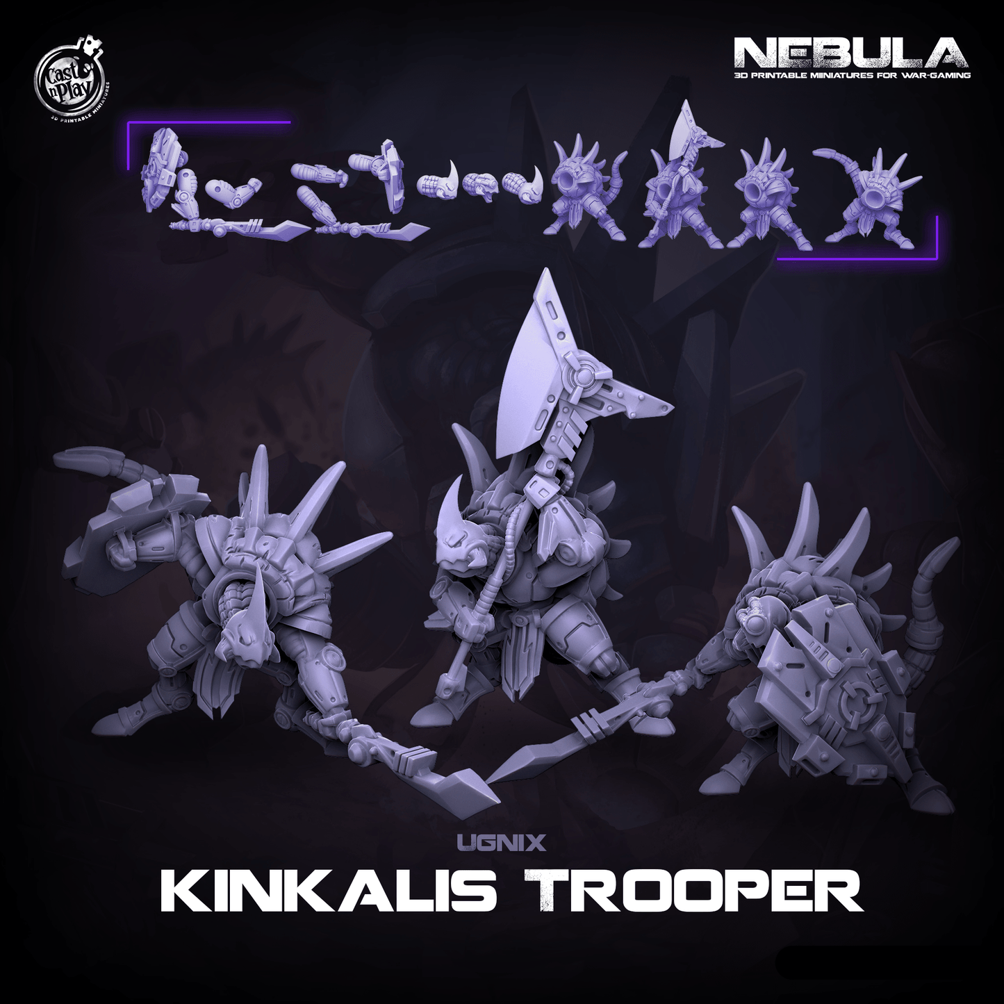 3D Printed Cast n Play Kinkalis Troopers Nebula Origins 28mm 32mm D&D