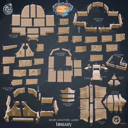 3D Printed Cast n Play Library Kingdom Of Thamarya 28mm 32mm D&D