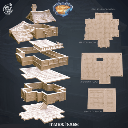 3D Printed Cast n Play Mannor House Kingdom Of Thamarya 28mm 32mm D&D