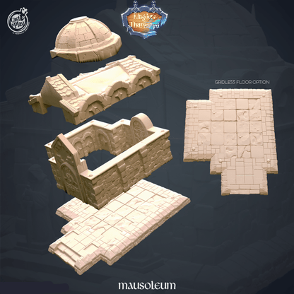 3D Printed Cast n Play Mausoleum Kingdom Of Thamarya 28mm 32mm D&D