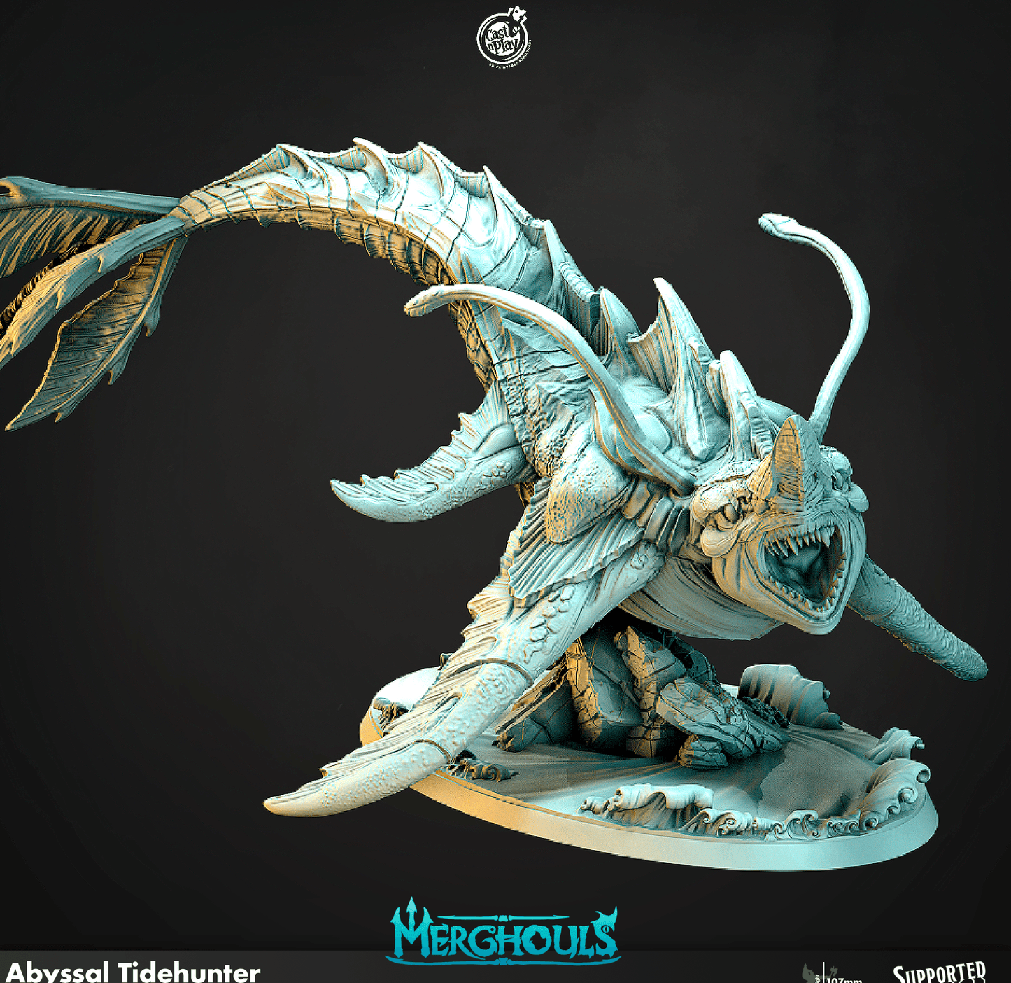 3D Printed Cast n Play Merghouls Abyssal Tidehunter 28mm 32mm D&D