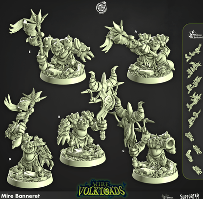 3D Printed Cast n Play Mire Banneret Mire Volktoads Set 28mm 32mm D&D