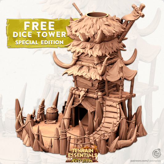 3D Printed Cast n Play Orcs Field Set Orc Dice Tower 28mm 32mm D&D