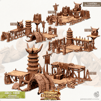3D Printed Cast n Play Orcs Field Set Slaughterium 28mm 32mm D&D