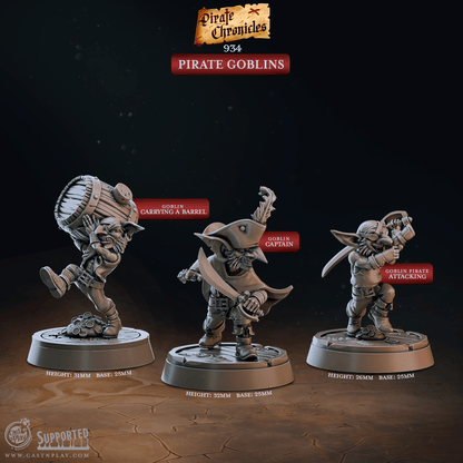 3D Printed Cast n Play Pirate Chronicles Collection 28mm 32mm D&D