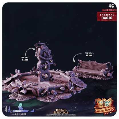 3D Printed Cast n Play Red Magic Spa Set 28mm 32mm D&D