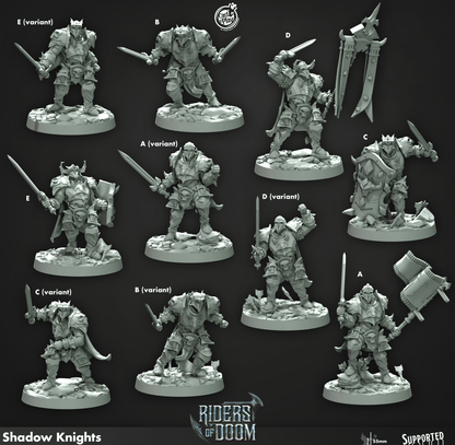 3D Printed Cast n Play Shadow Knights Riders of Doom Set 28mm 32mm D&D
