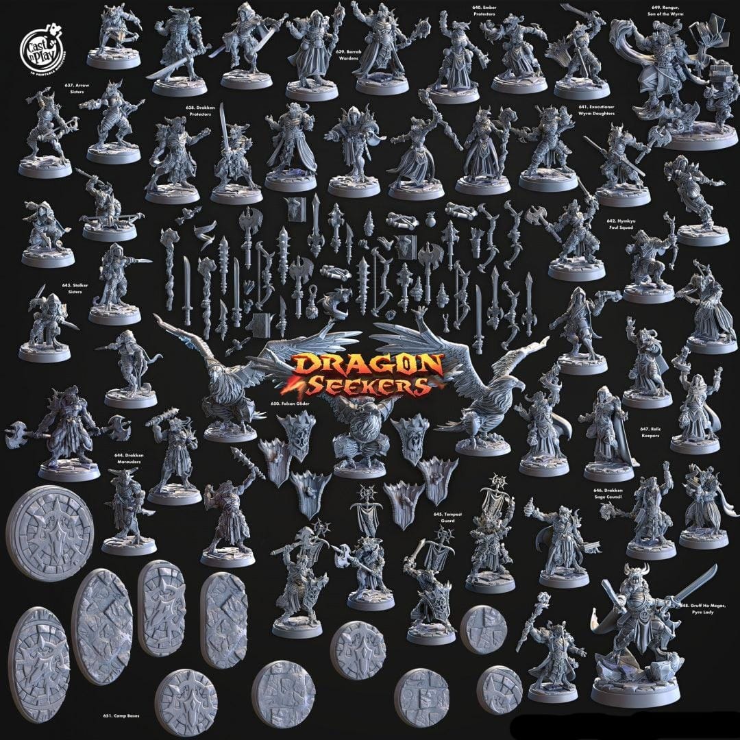 3D Printed Cast n Play Stalker Sisters Dragon Seekers 28mm 32mm D&D