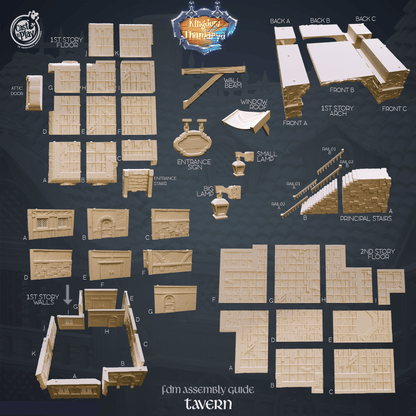 3D Printed Cast n Play Tavern Kingdom Of Thamarya 28mm 32mm D&D