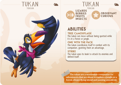 3D Printed Cast n Play Tukan - Toucan Companions 28mm 32mm D&D