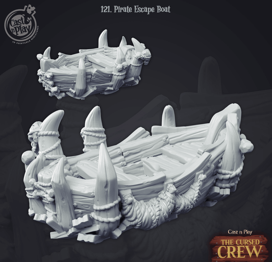 3D Printed Cast n Play Undead Pirate Escape Boat 28mm 32mm D&D