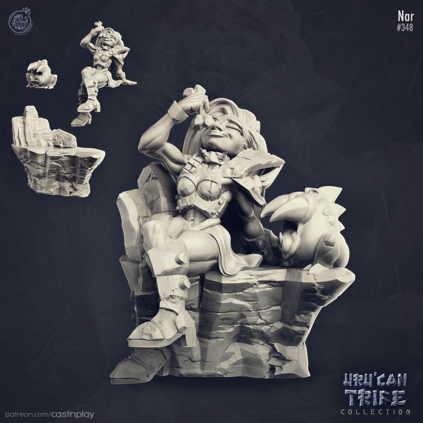 3D Printed Cast n Play Uru Can Tribe - Nar Goblin Lady 28mm 32mm D&D