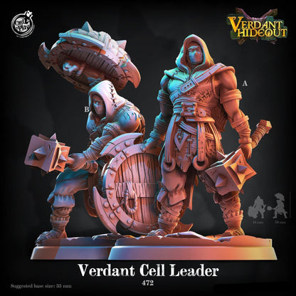 3D Printed Cast n Play Verdant Cell Leader Bandit Captain 28mm 32mm D&D