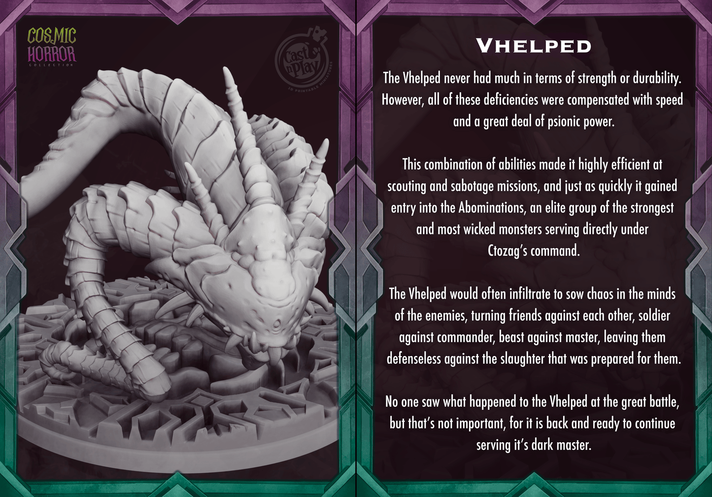 3D Printed Cast n Play Vhelped Cosmic Horrors 28mm 32mm D&D