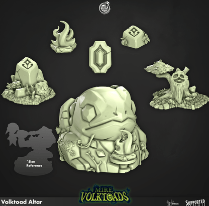 3D Printed Cast n Play Volktoad Altar Mire Volktoads Set 28mm 32mm D&D