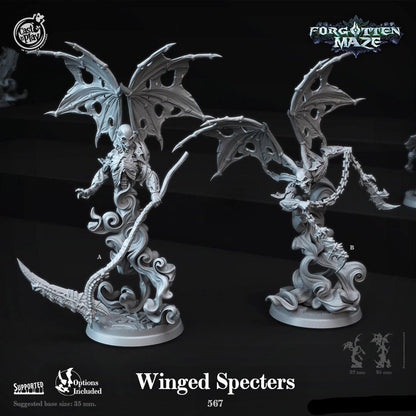 3D Printed Cast n Play Winged Specters Forgotten Maze 28mm 32mm D&D