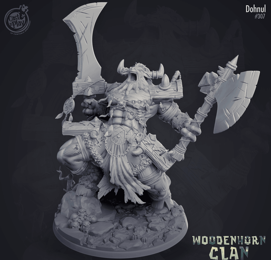 3D Printed Cast n Play Woodenhorn Clan - Monster Dohnul 28mm 32mm D&D