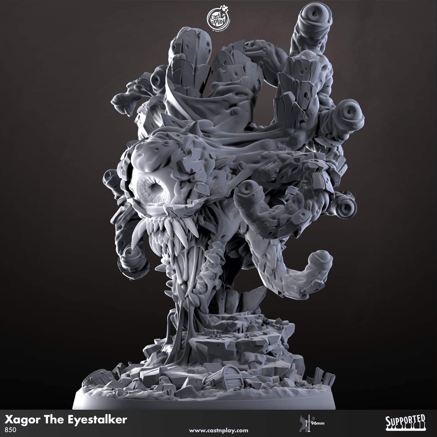 3D Printed Cast n Play Xagor The Eyestalker 28mm 32mm D&D