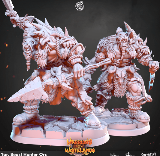 3D Printed Cast n Play Yar Beast Hunter Orc Warriors of the Wastelands 28mm 32mm D&D