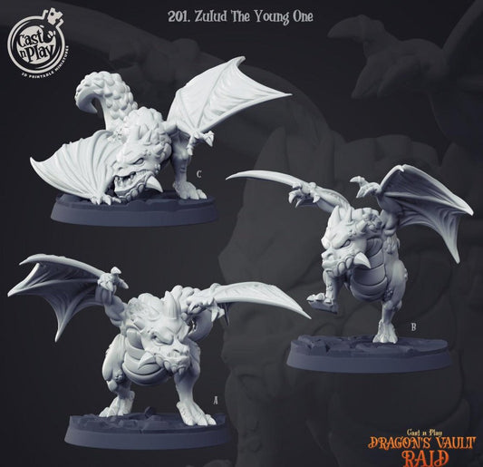 3D Printed Cast n Play Zulud the Young One Baby Dragon 28 32mm D&D