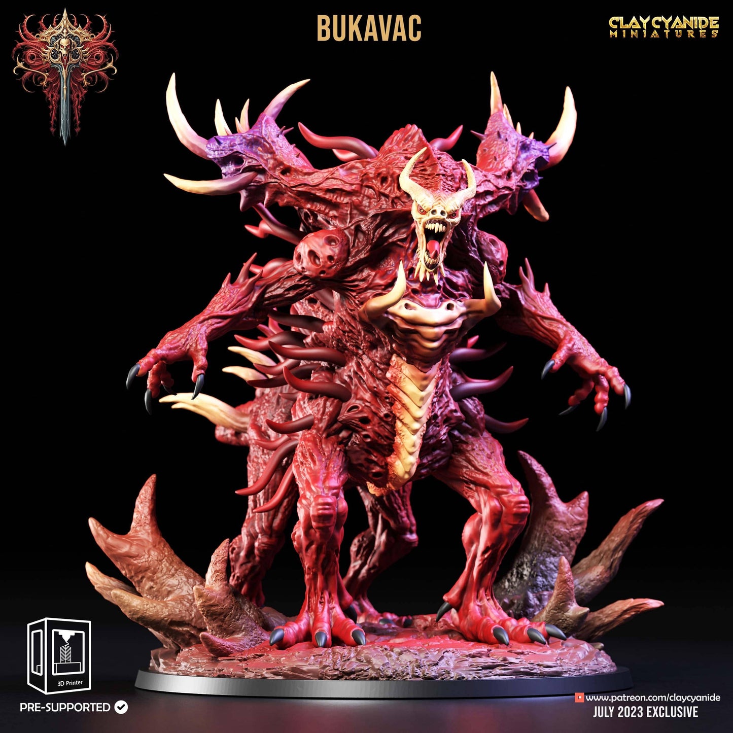 3D Printed Clay Cyanide ACT 1 The Ressurection of Chernobog 28 32 mm D&D