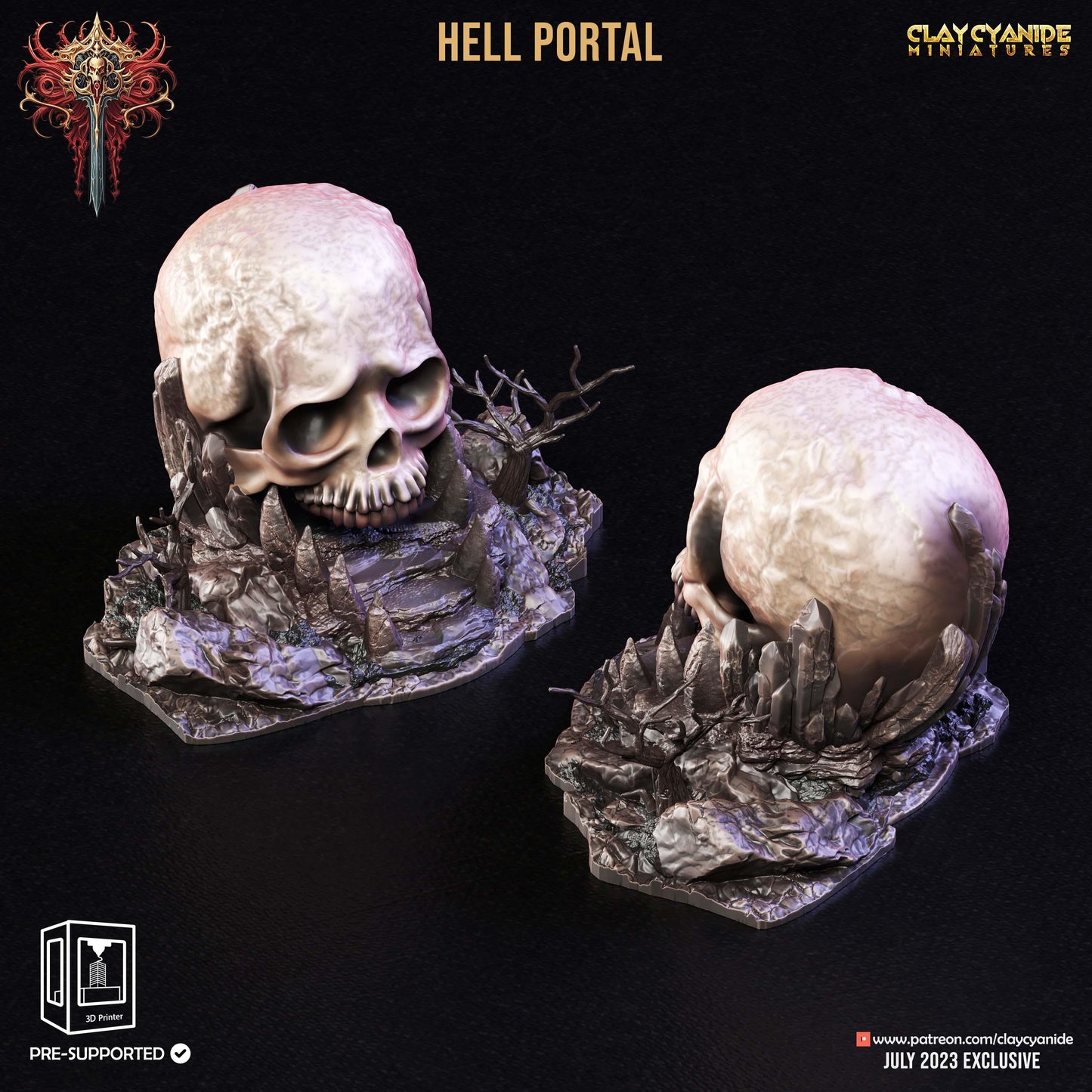 3D Printed Clay Cyanide ACT 1 The Ressurection of Chernobog 28 32 mm D&D