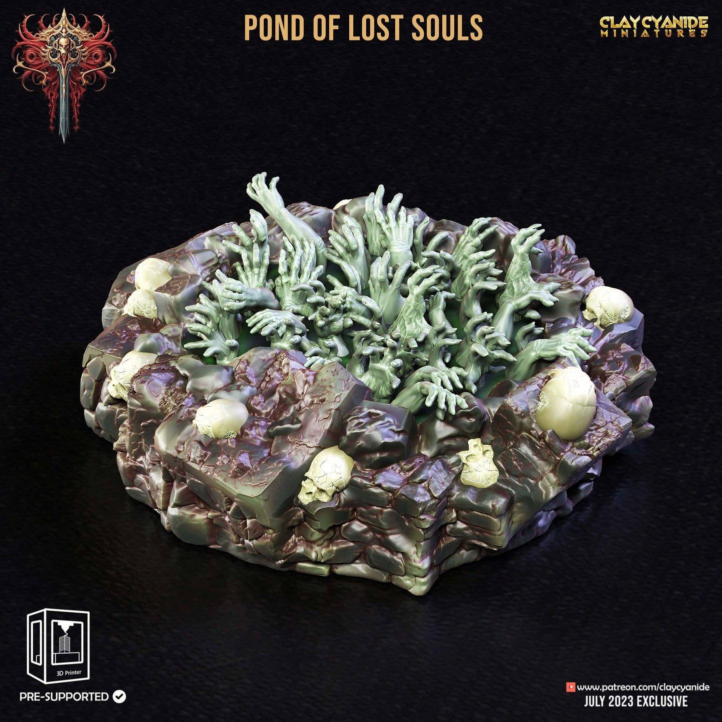 3D Printed Clay Cyanide ACT 1 The Ressurection of Chernobog 28 32 mm D&D