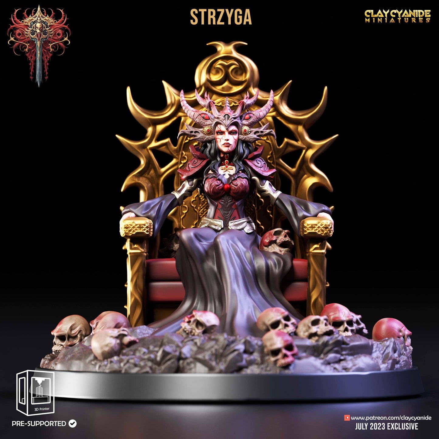3D Printed Clay Cyanide ACT 1 The Ressurection of Chernobog 28 32 mm D&D
