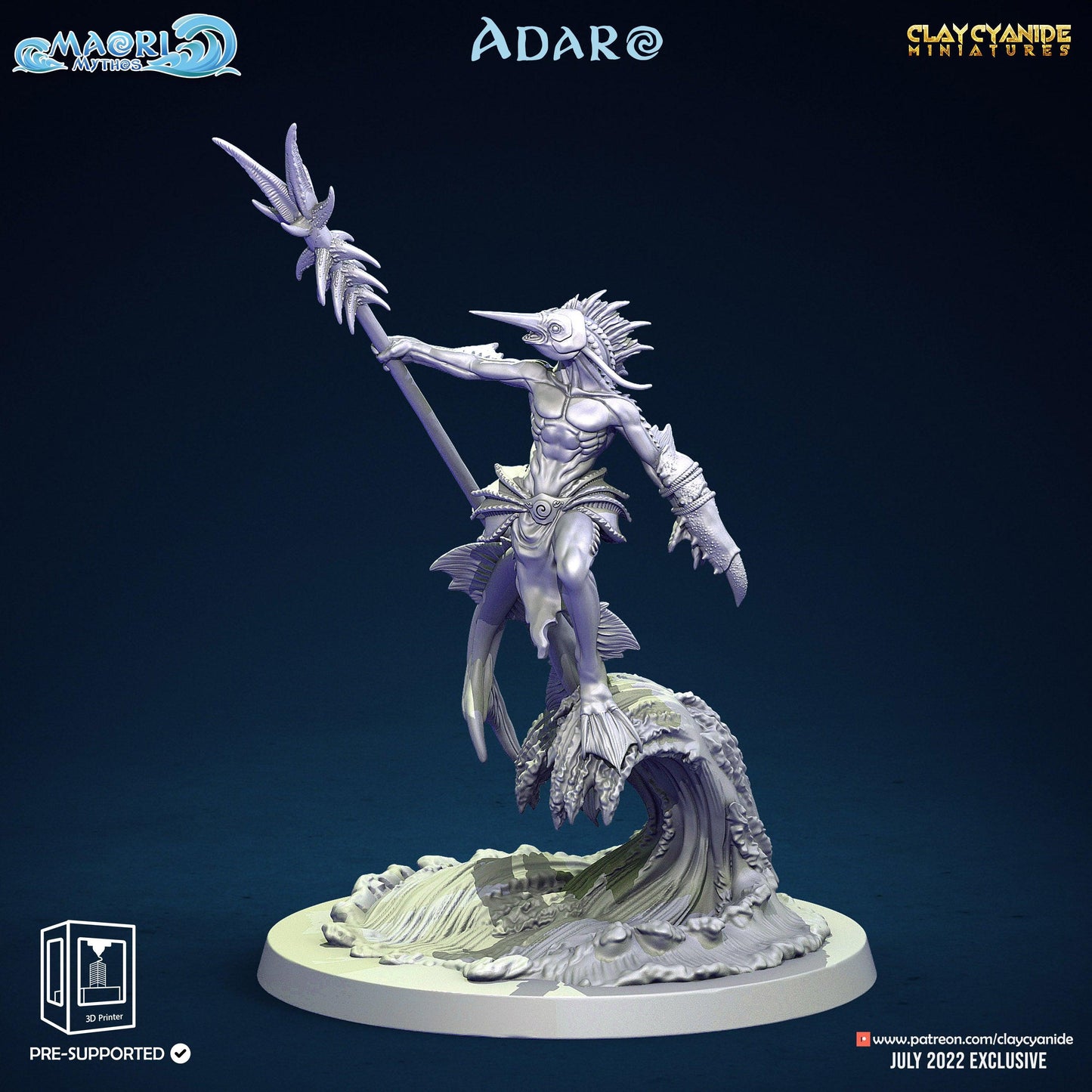 3D Printed Clay Cyanide Adaro Riders Set Maori Mythos 28mm-32mm Ragnarok D&D