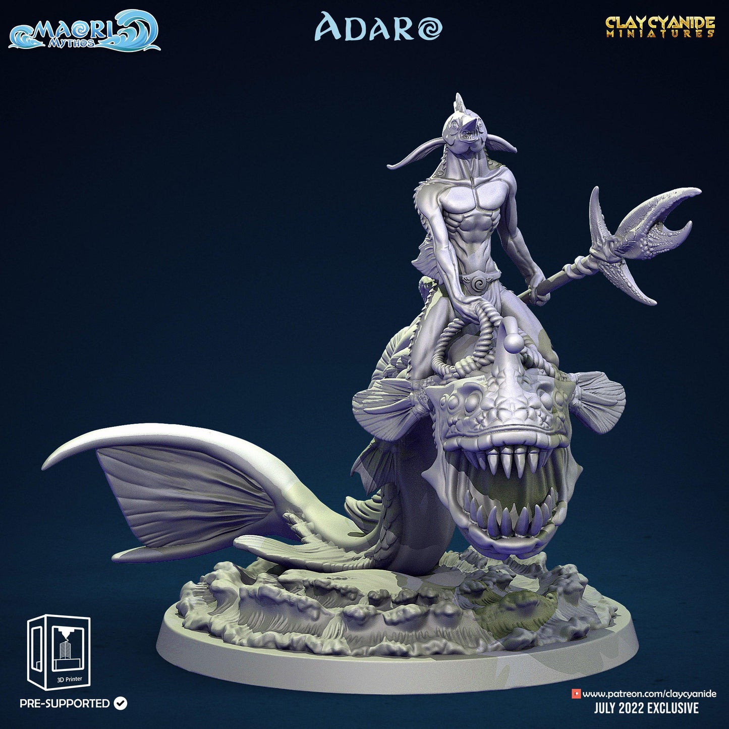 3D Printed Clay Cyanide Adaro Riders Set Maori Mythos 28mm-32mm Ragnarok D&D