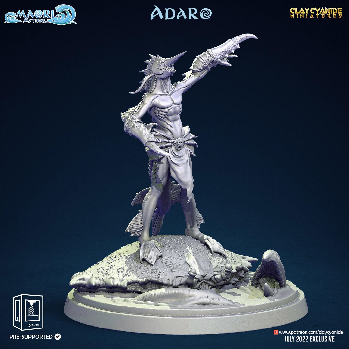 3D Printed Clay Cyanide Adaro Riders Set Maori Mythos 28mm-32mm Ragnarok D&D