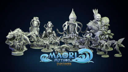 3D Printed Clay Cyanide Adaro Riders Set Maori Mythos 28mm-32mm Ragnarok D&D