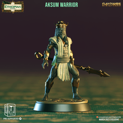3D Printed Clay Cyanide Aksum Warriors Ethiopian Mythos 28 32 mm D&D
