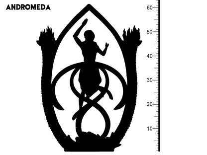 3D Printed Clay Cyanide Andromeda Greek Mythology Part 2 28 32 mm D&D