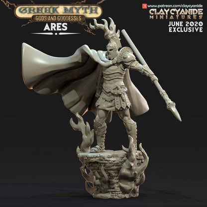 3D Printed Clay Cyanide Ares Greek Myth Gods and Goddesses Ragnarok D&D