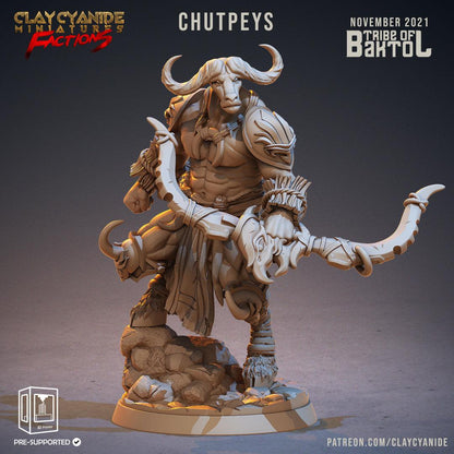 3D Printed Clay Cyanide Baktols Bull Minitours Factions Ragnarok D&D