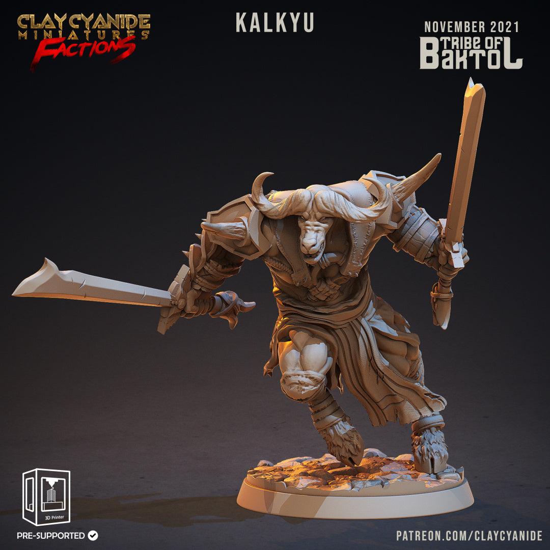 3D Printed Clay Cyanide Baktols Bull Minitours Factions Ragnarok D&D