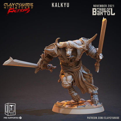 3D Printed Clay Cyanide Baktols Bull Minitours Factions Ragnarok D&D