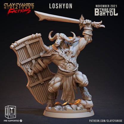 3D Printed Clay Cyanide Baktols Bull Minitours Factions Ragnarok D&D
