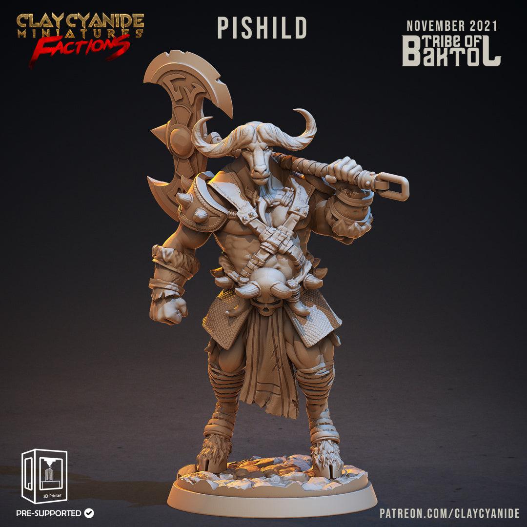 3D Printed Clay Cyanide Baktols Bull Minitours Factions Ragnarok D&D