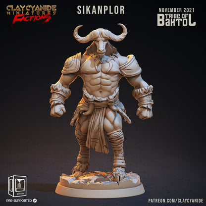 3D Printed Clay Cyanide Baktols Bull Minitours Factions Ragnarok D&D