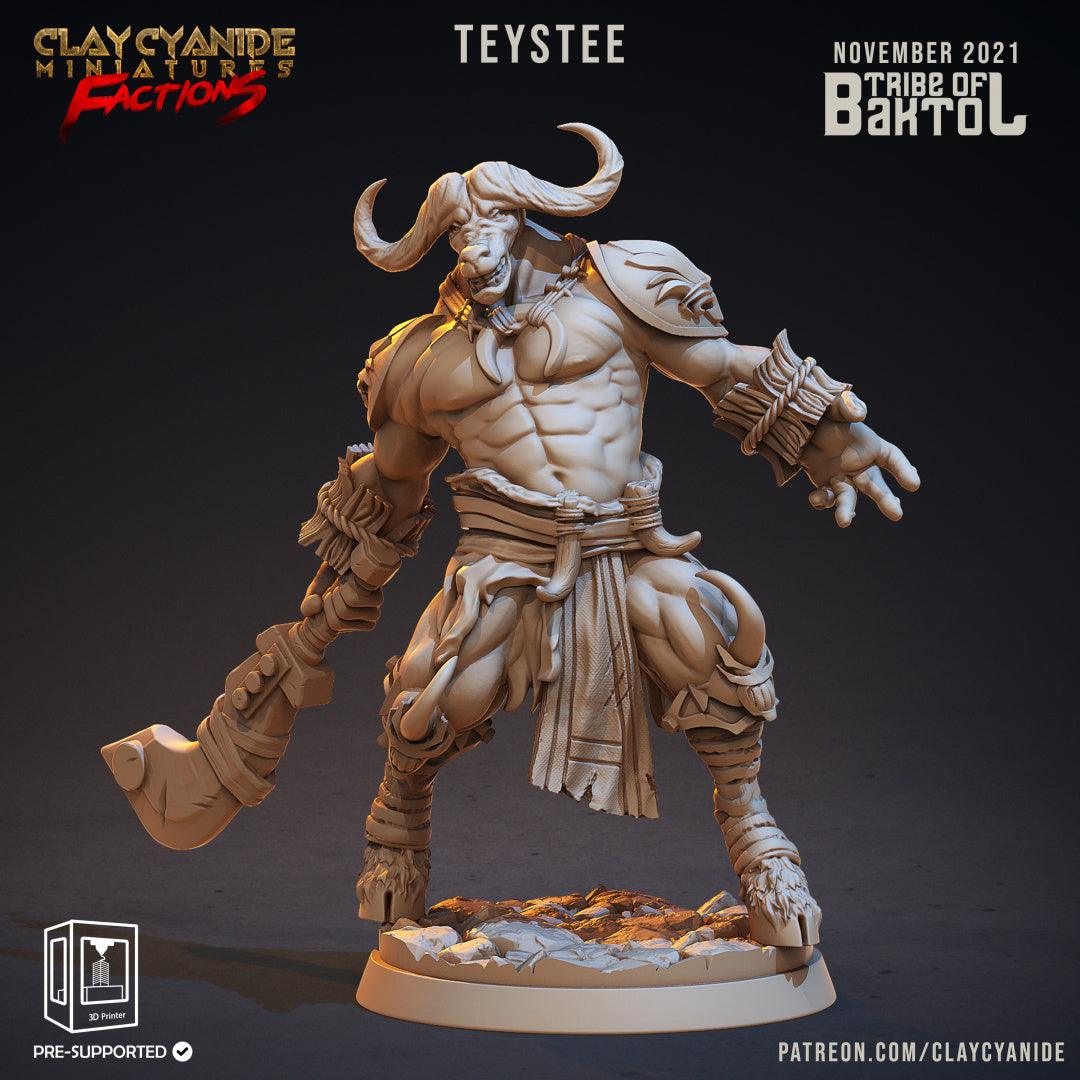 3D Printed Clay Cyanide Baktols Bull Minitours Factions Ragnarok D&D