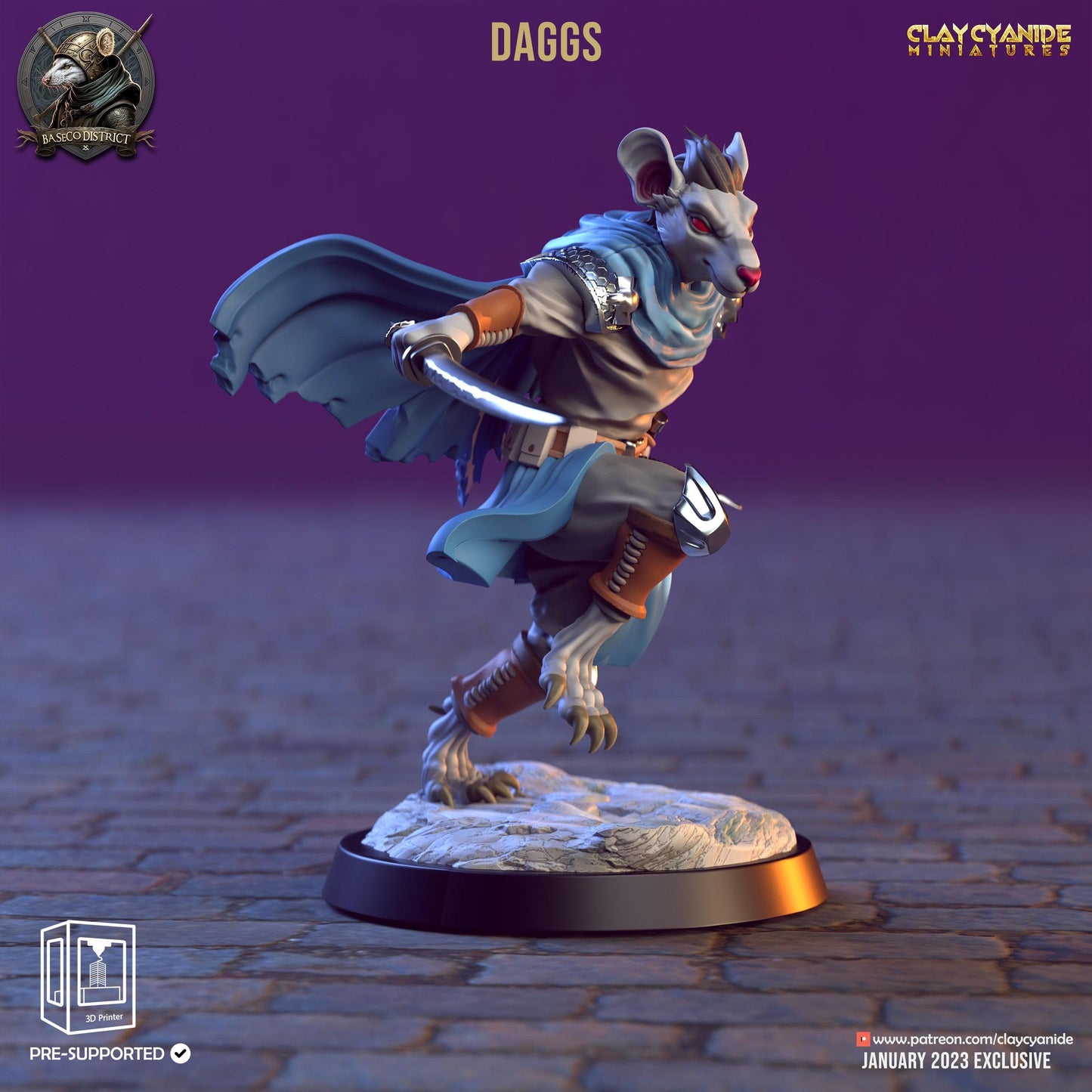 3D Printed Clay Cyanide Baseco District Factions Tribes Ragnarok D&D