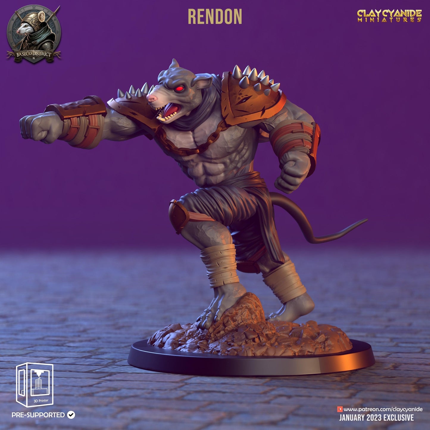 3D Printed Clay Cyanide Baseco District Factions Tribes Ragnarok D&D