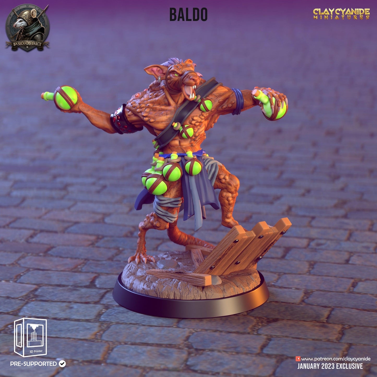 3D Printed Clay Cyanide Baseco District Factions Tribes Ragnarok D&D