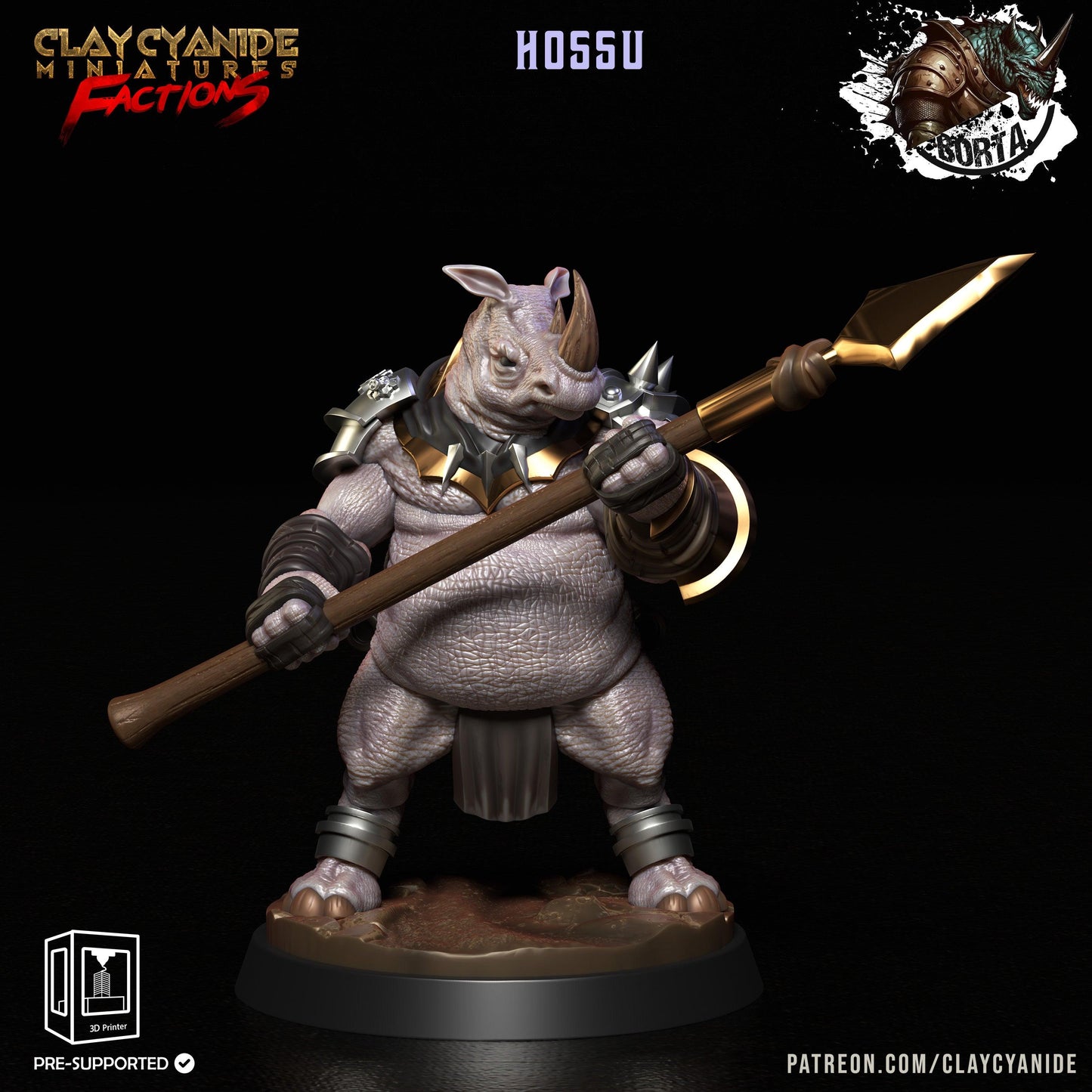 3D Printed Clay Cyanide Battle Borta Factions Tribe Ragnarok D&D
